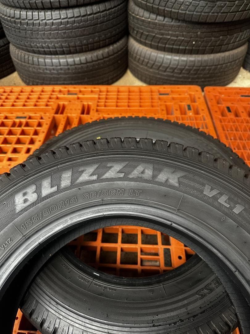 155/80R14 LT ブリヂストンVL1 4本送料無料 冬タイヤ T1240