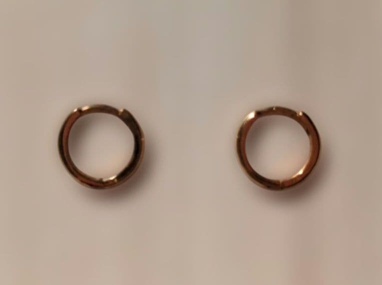 TSUTSUMI　K18ピンクゴールド　中折れフープピアス