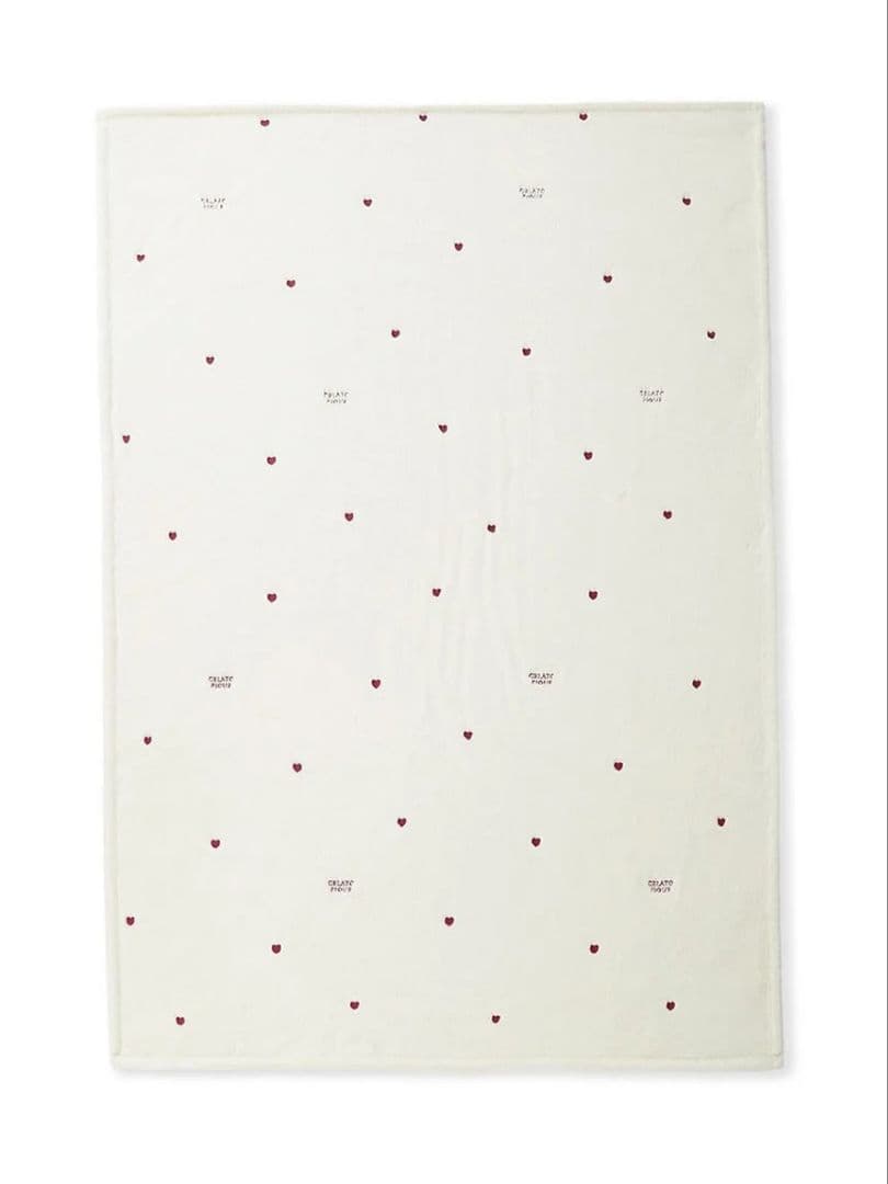 ジェラートピケハートロゴちび刺繍毛布