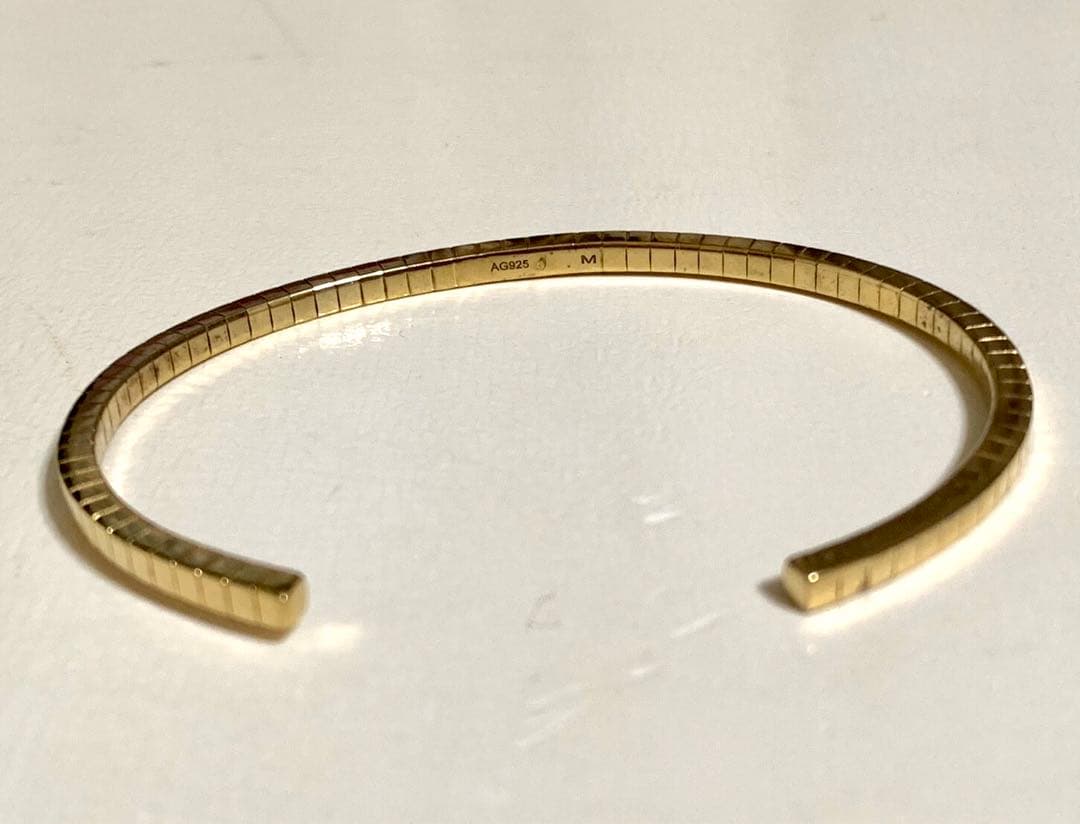 Saint Laurent Paris ゴールド バングル M