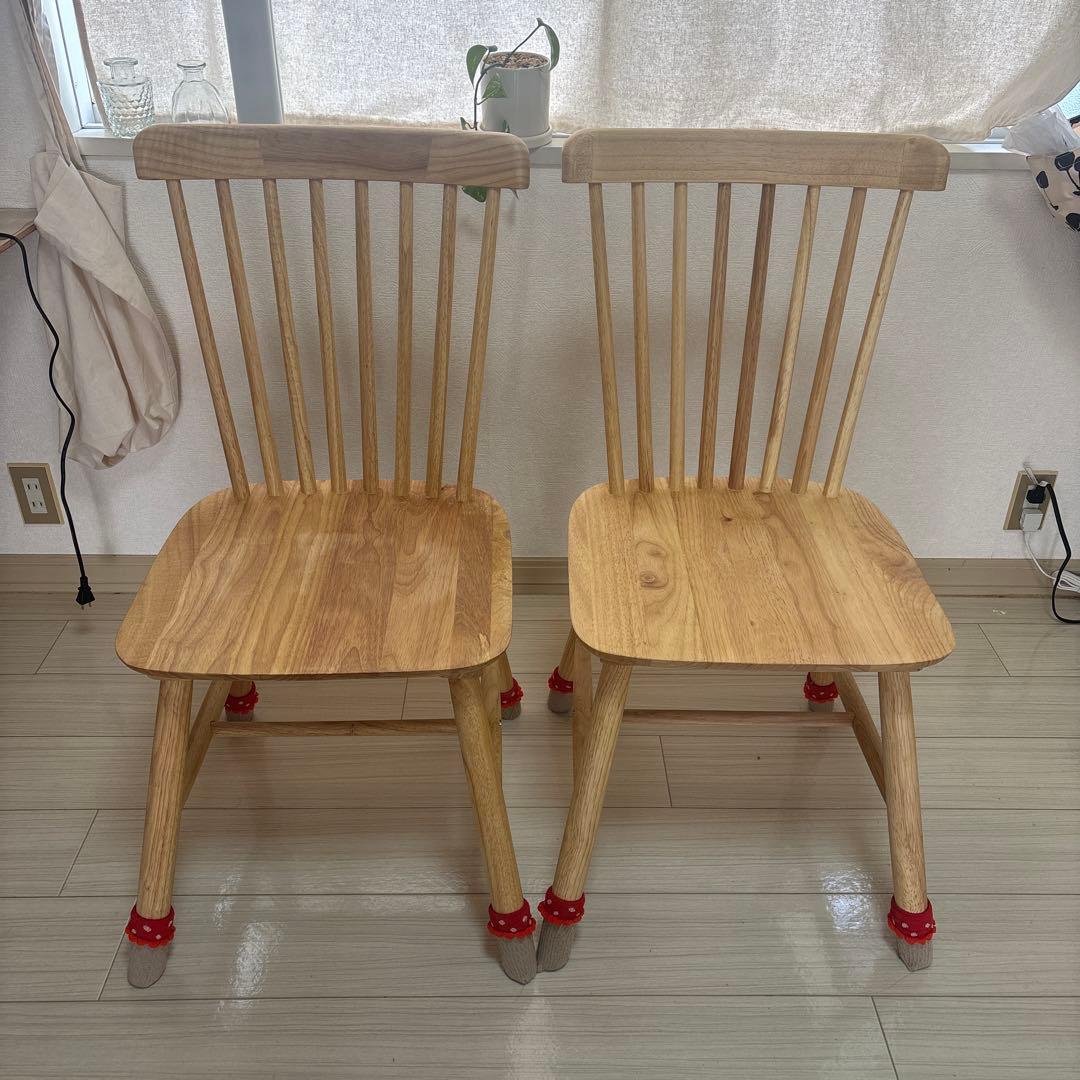 ナチュラルウッド　ウィンザーチェア2脚セット
