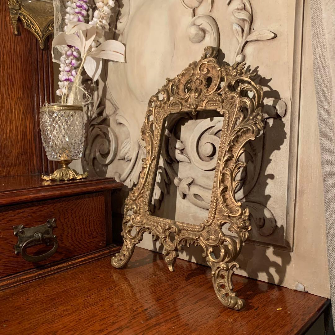 フランスアンティーク　ブロンズフレーム