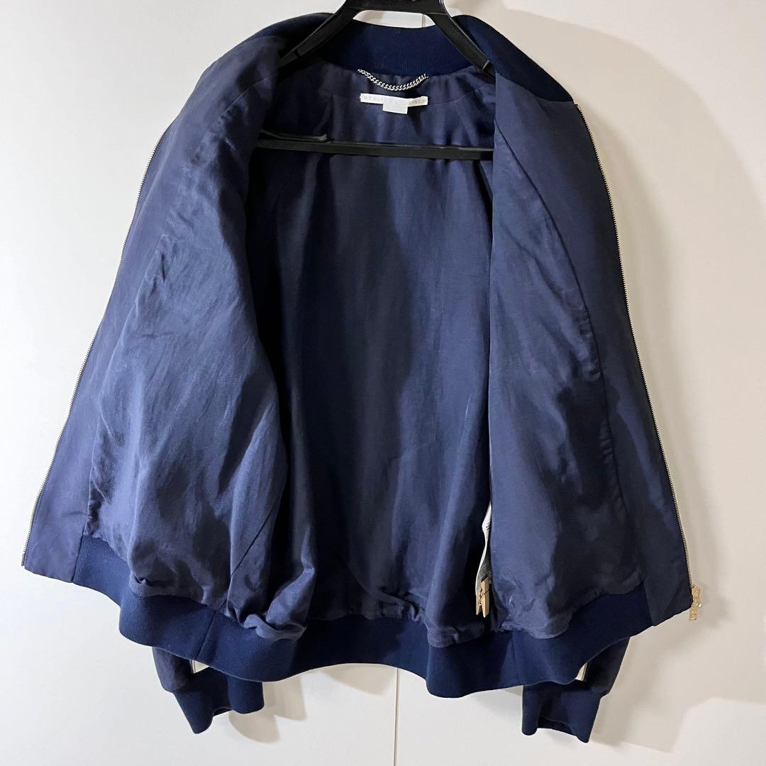 美品 STELLA McCARTNEY スカジャン 42 ネイビー