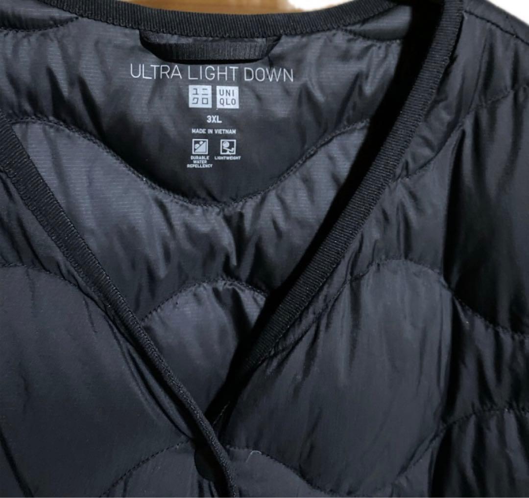 UNIQLO ウルトラライトダウン ロングベスト 黒 3XL BLACK