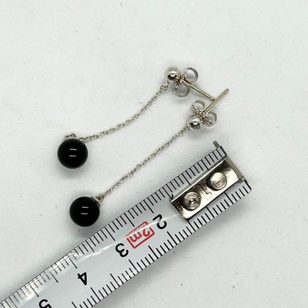 ✨希少✨ティファニー オニキス ドロップピアス 約3cmチェーン SV925