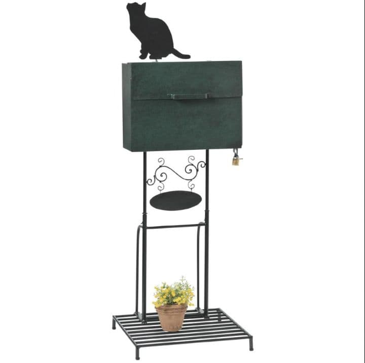 cM41L【未使用品】 スタンドポスト キャット 郵便ポスト