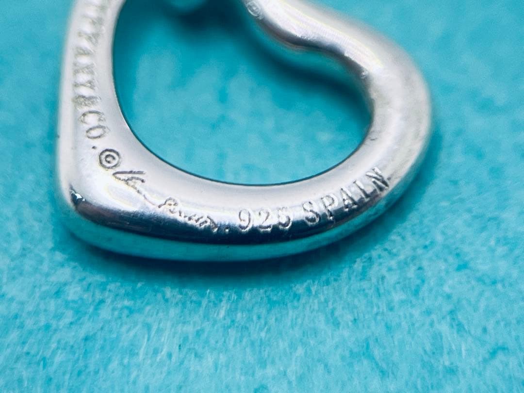 h600 ティファニー　オープンハート　ドロップ　フック　ピアス　シルバー925