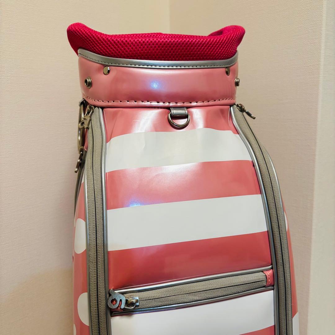 archivio ピンク ドット ゴルフバッグ ギャディバッグ