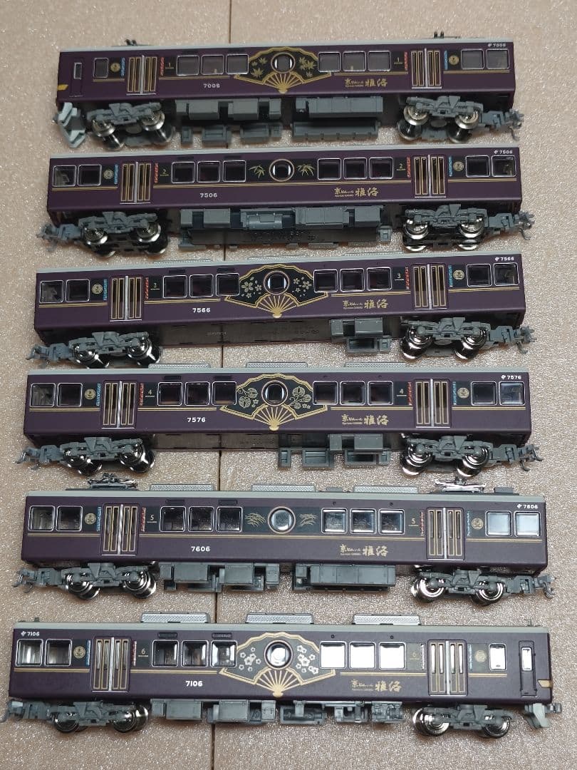 鉄道コレクション 阪急7000系「京とれいん雅洛」6両 N化済加工品