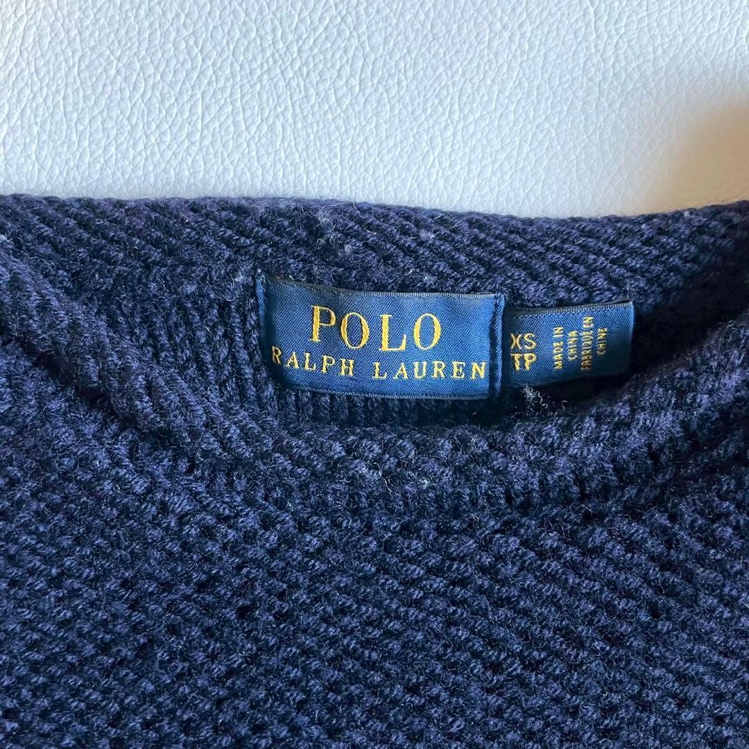 【ポロラルフローレン】ブリオン ロールネック セーター ニット 紺 ウール M位