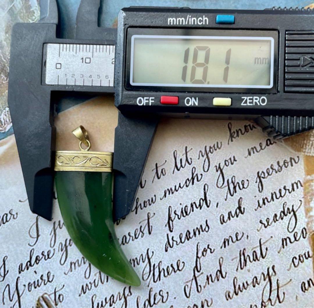 天然翡翠5K刻印ヴィンテージペンダントトップ