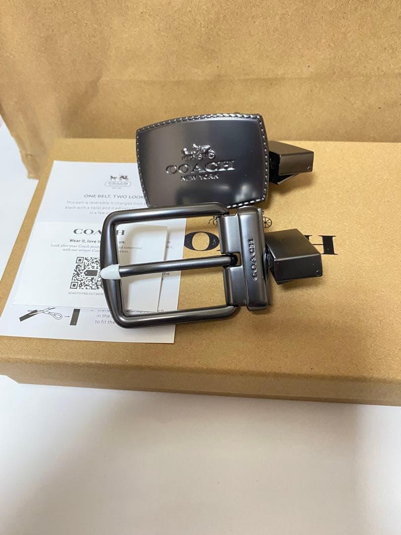 COACH コーチ　メンズベルト回転バックル2個