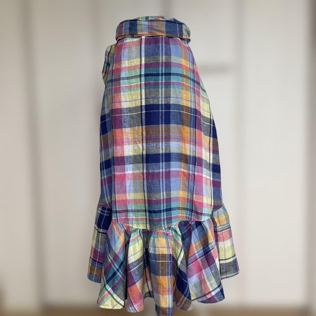 PORO RALPH LAUREN＊チェックフリルラップスカート＊森泉さん着用