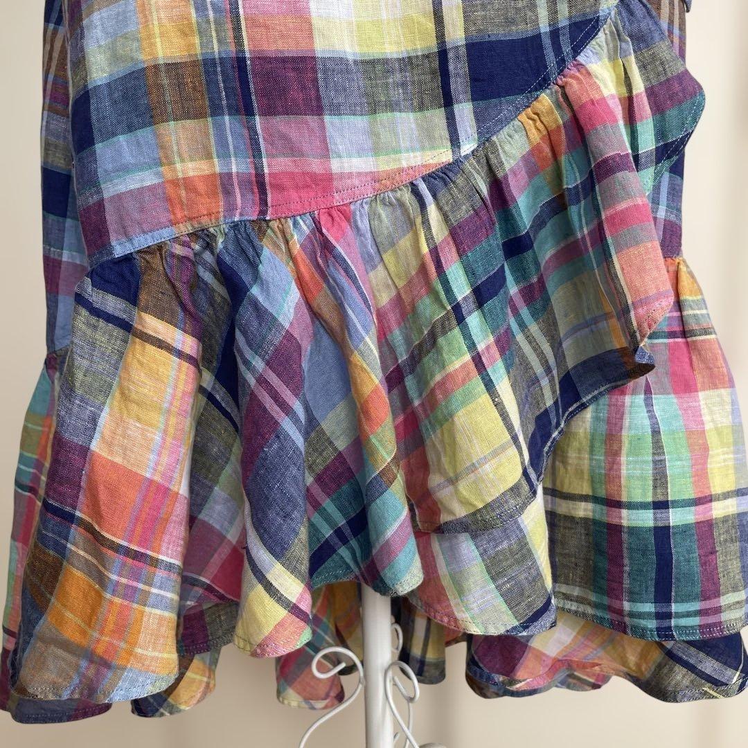 PORO RALPH LAUREN＊チェックフリルラップスカート＊森泉さん着用