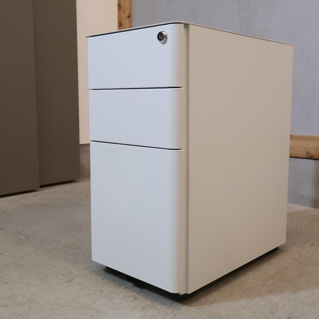 関家具 TORIA トリア スリムチェストワゴン コンパクト デスクワゴン 鍵付