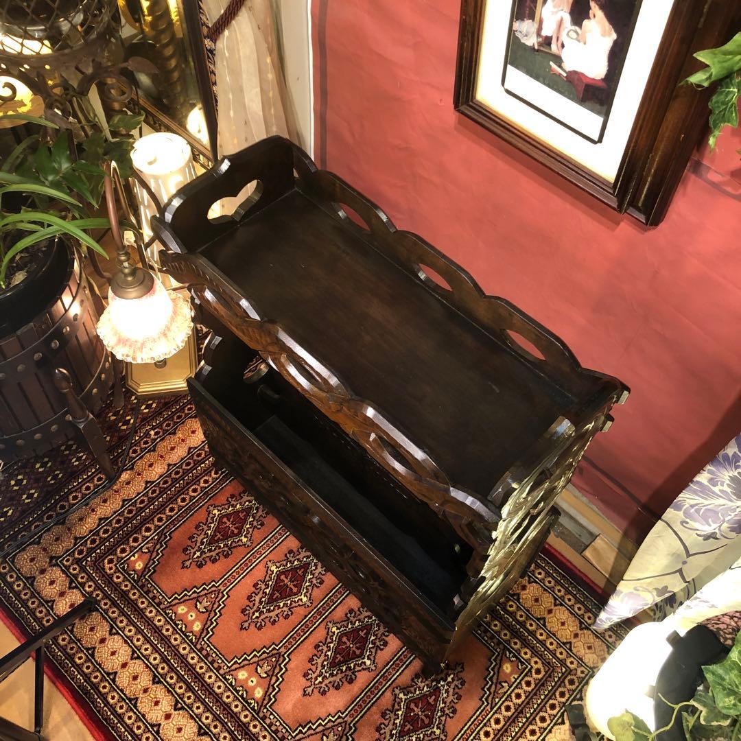 もっち 70’s ヴィンテージ 職人技アンティーク　ラック　サイドテーブル