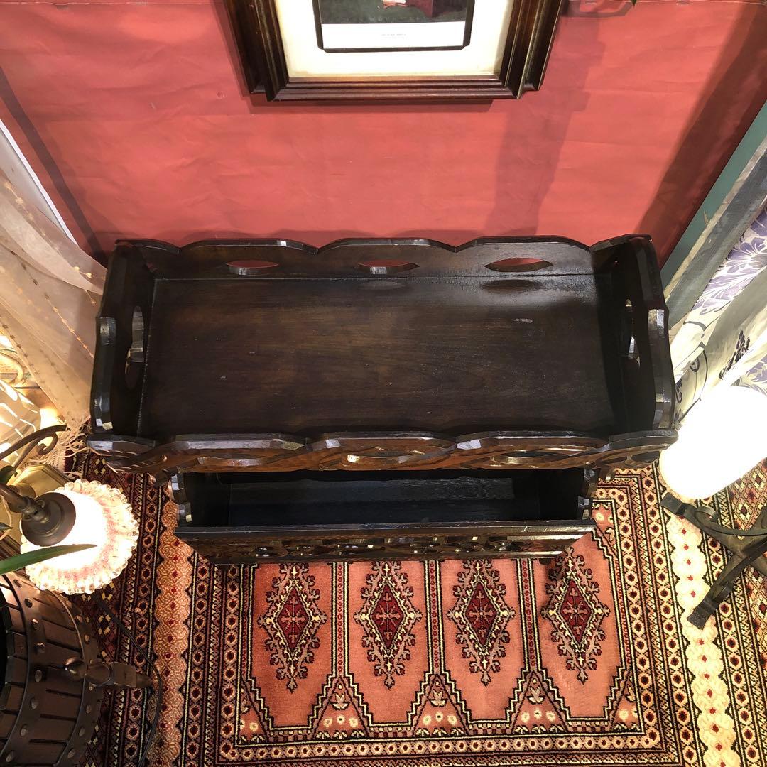 もっち 70’s ヴィンテージ 職人技アンティーク　ラック　サイドテーブル