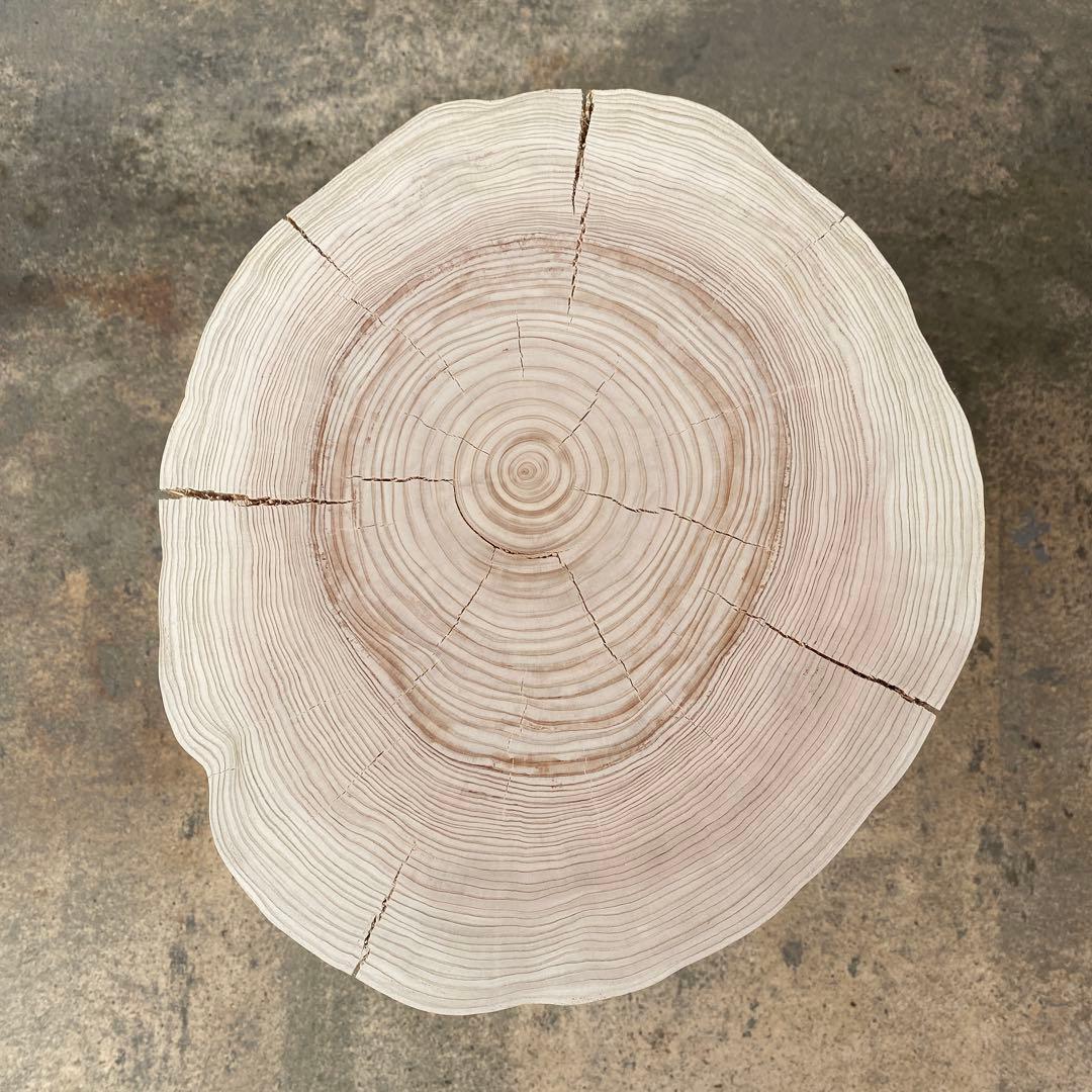 【ひのき切り株のスツール】丸太 椅子 サイドテーブル オブジェ インテリア 什器