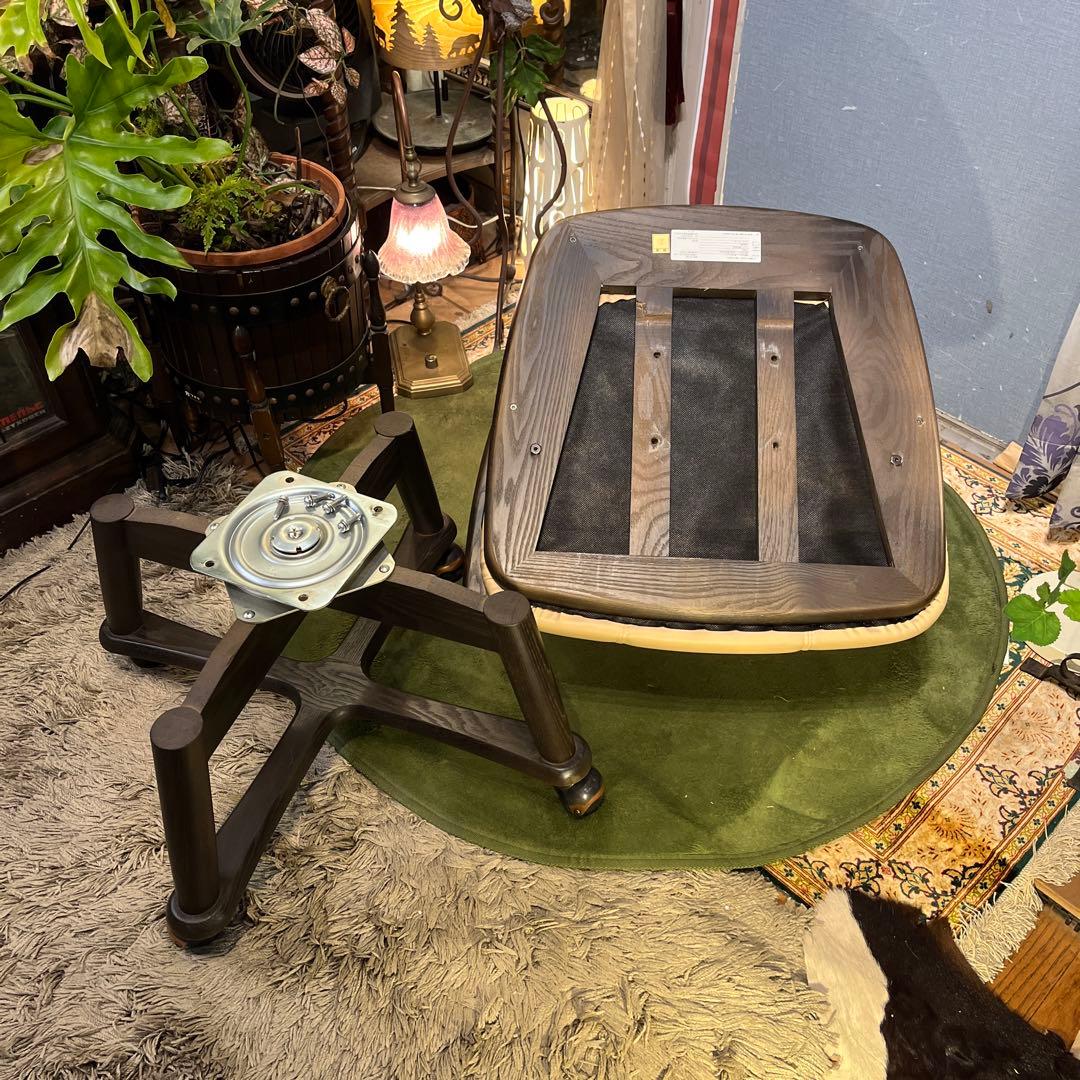 Sale L ３　NAGANO キャスター付き　３６０度回転　　アームチェア