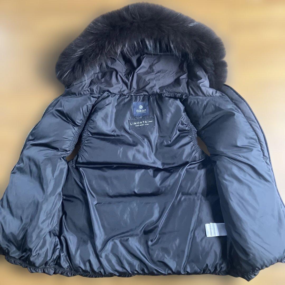 超美品　ナノユニバース　リモンタ　LIMONTA ダウンベスト　黒　M 38
