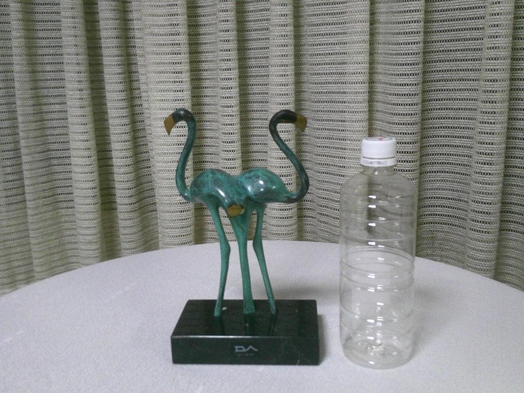 アンティーク モダン 【ブロンズ像 フラミンゴ】 デコアート 20cm 2kg