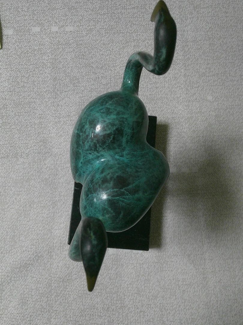 アンティーク モダン 【ブロンズ像 フラミンゴ】 デコアート 20cm 2kg