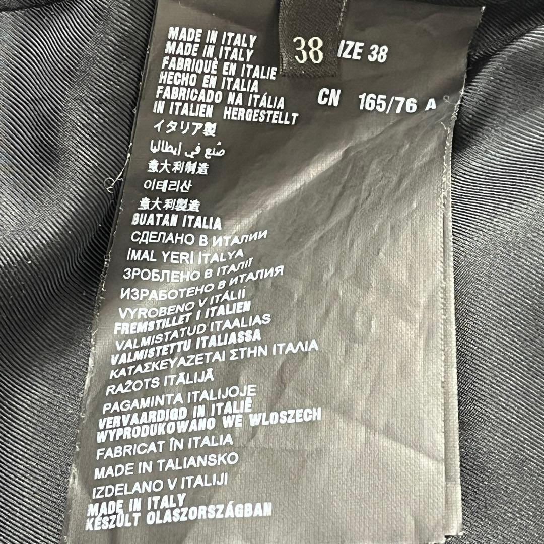 ✨美品 PRADA バージンウール ライダース シルク混 ブラック 38