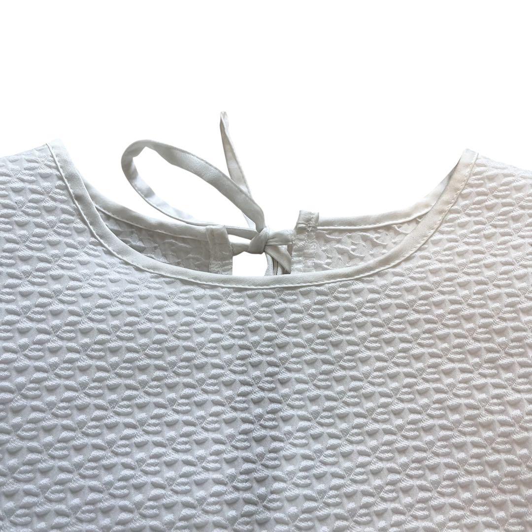 大人気 美品 ブルレア ジャガードブラウス Bluelea ぺプラム