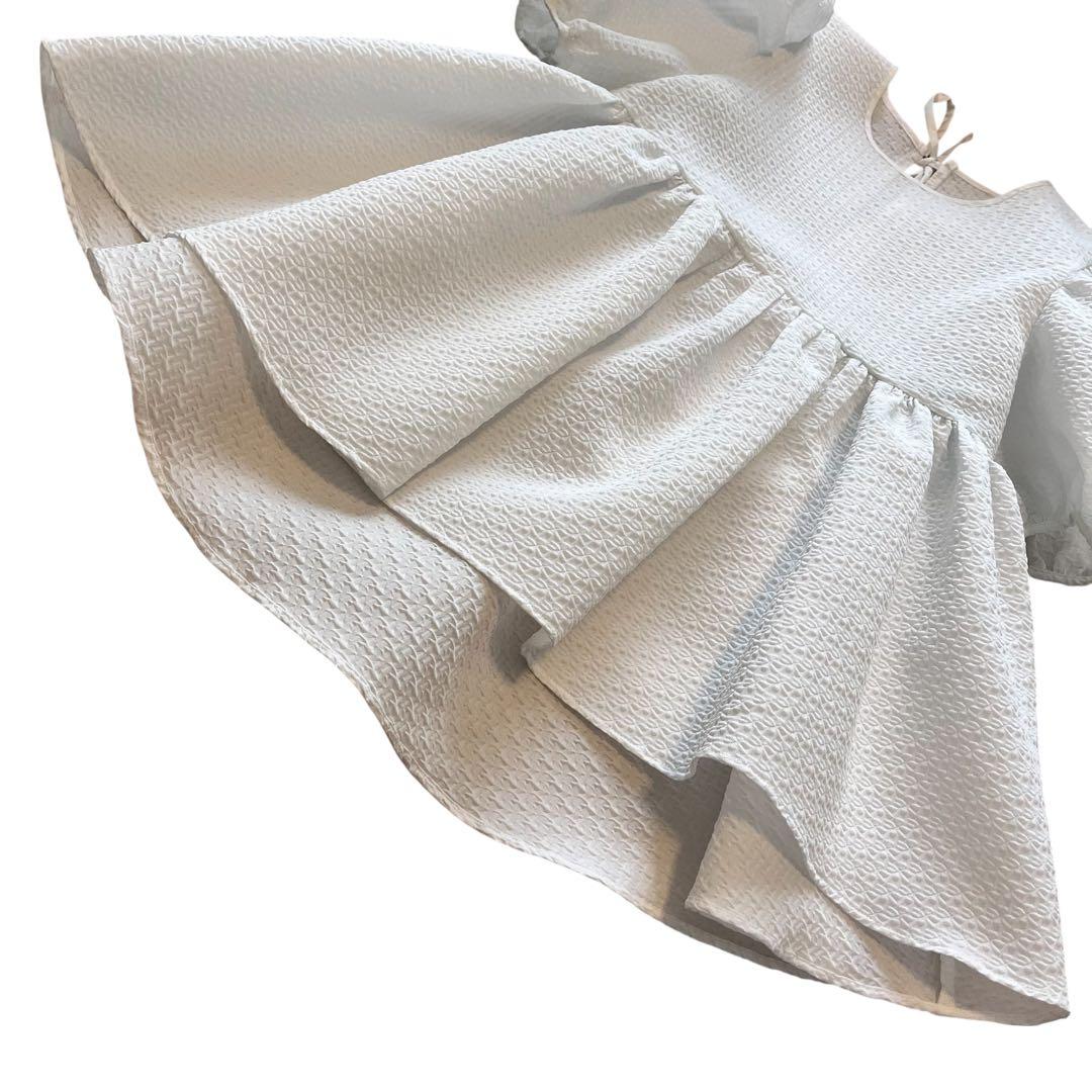 大人気 美品 ブルレア ジャガードブラウス Bluelea ぺプラム