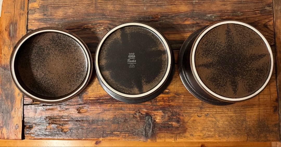 ARABIA RUSKA 大キャセロール 2個 (2サイズ)蓋1個付き