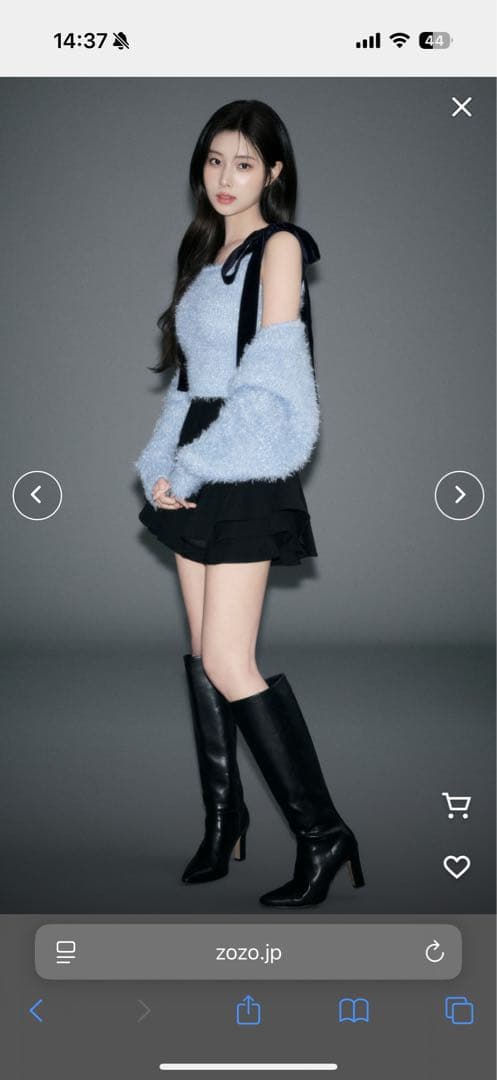 ラメニットアンサンブルプルオーバー