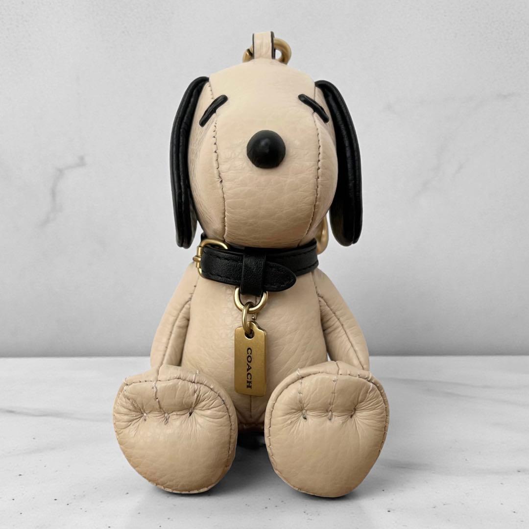 未使用品 コーチ スヌーピー バッグ チャーム レザー ピーナッツ COACH