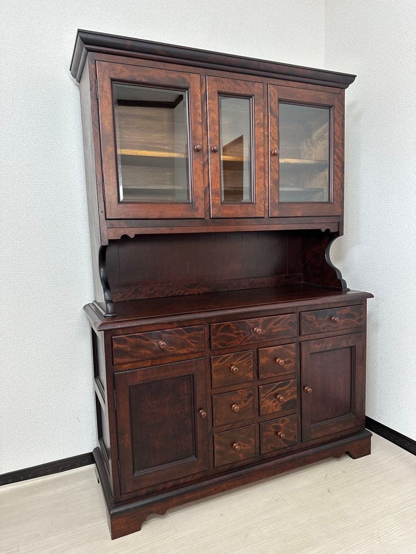 松本民芸家具 ミズメザクラ C型 食器棚 定価935,000円 i4※