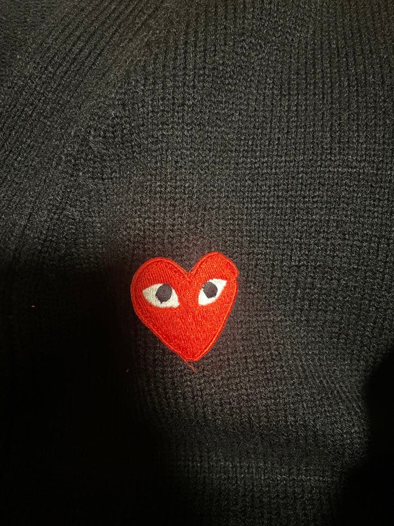 PLAY COMME des GARÇONS ブラックカーディガン M