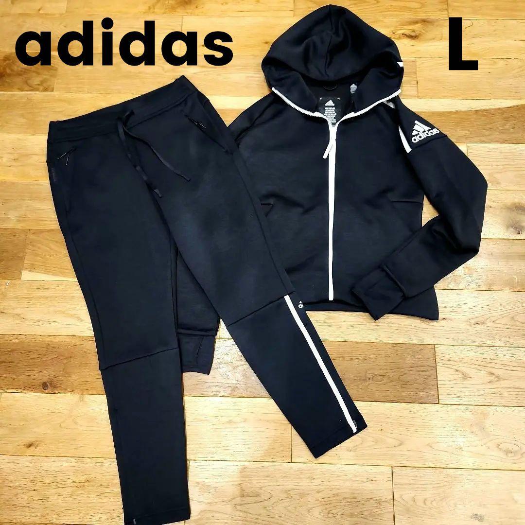 美品✨アディダス スポーツウェア　セットアップ　フーディー　ジップアップ　L