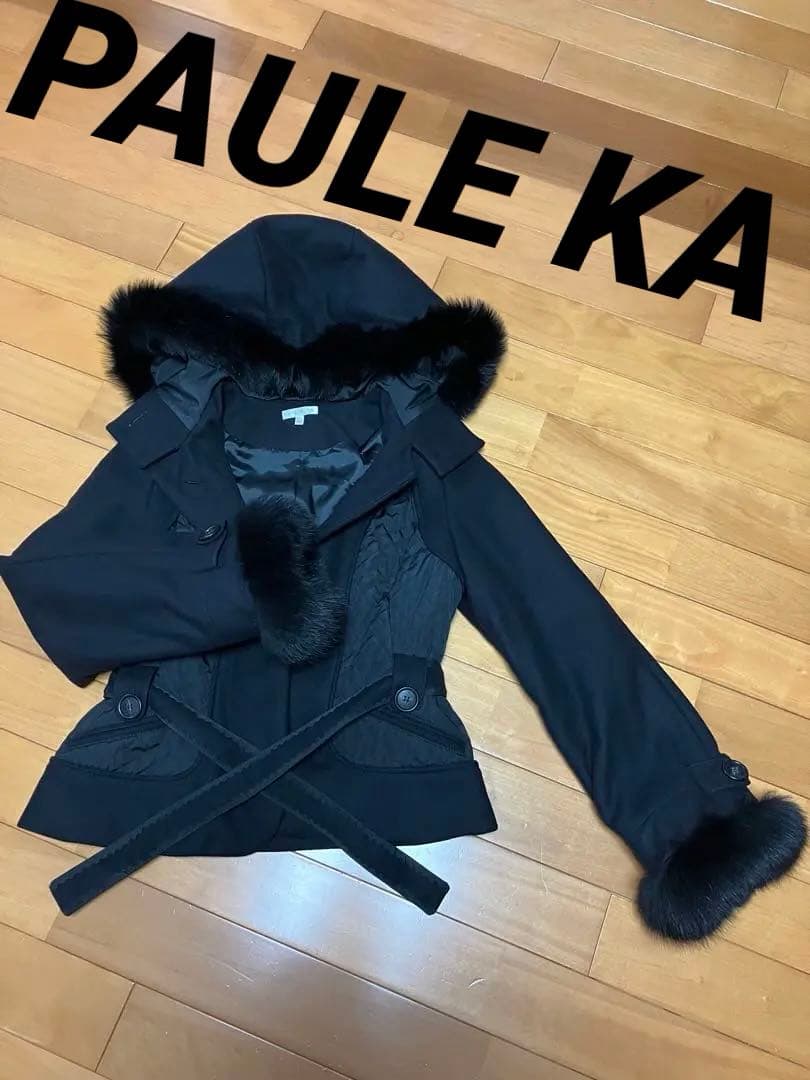 再お値下げ‼︎【PAULE KA】美品⭐︎フード付きコート