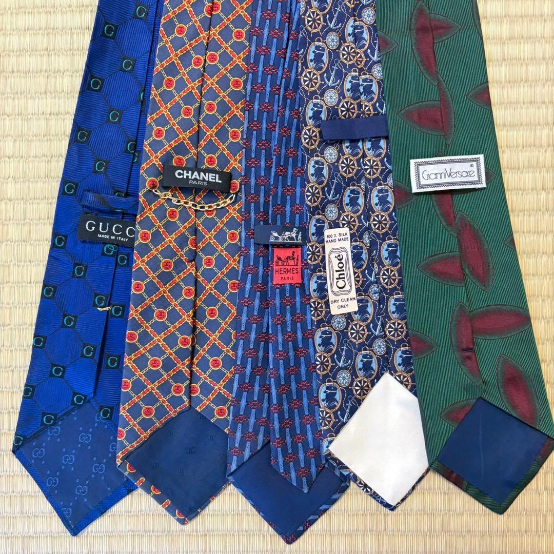 ハイブランドネクタイ 50本セット 全てシルク シャネル エルメス まとめ売り