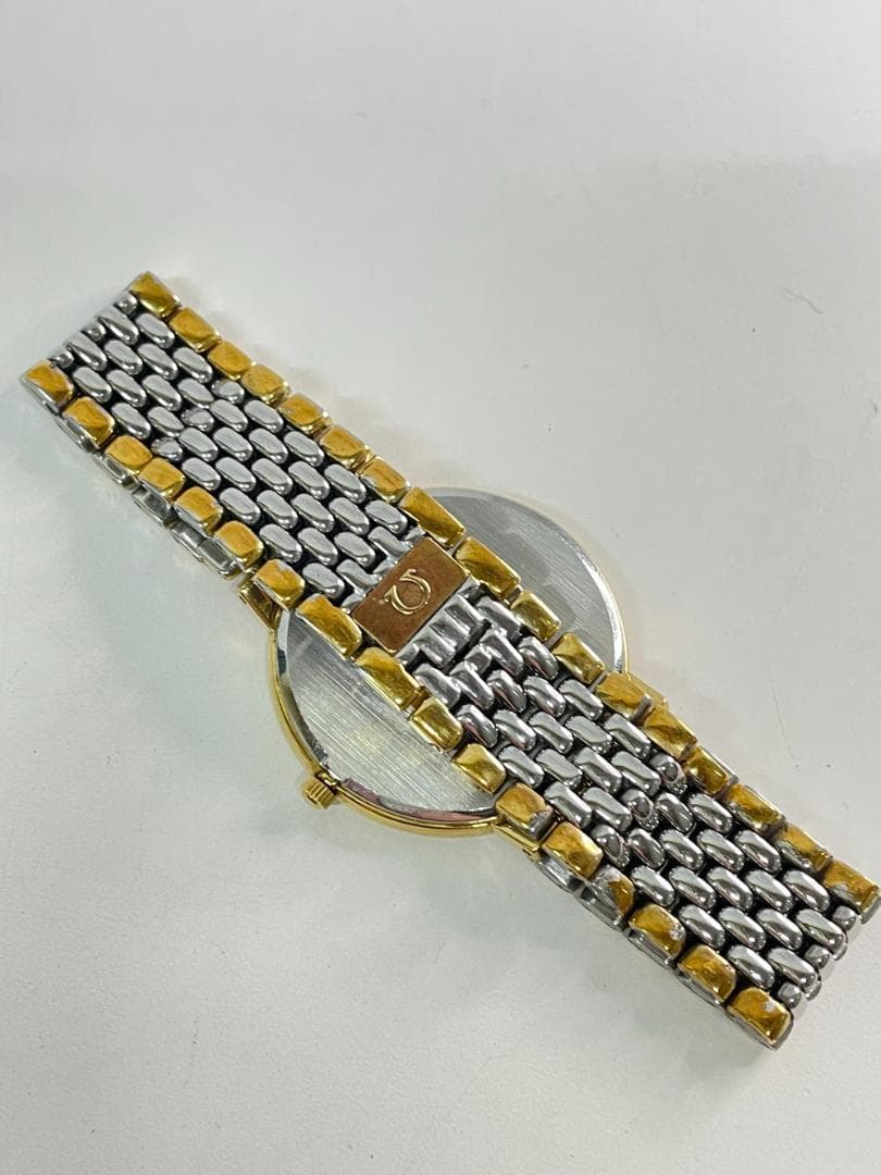 ◆OMEGA オメガ クォーツ ２針 ポイント ゴールド 腕時計　08189