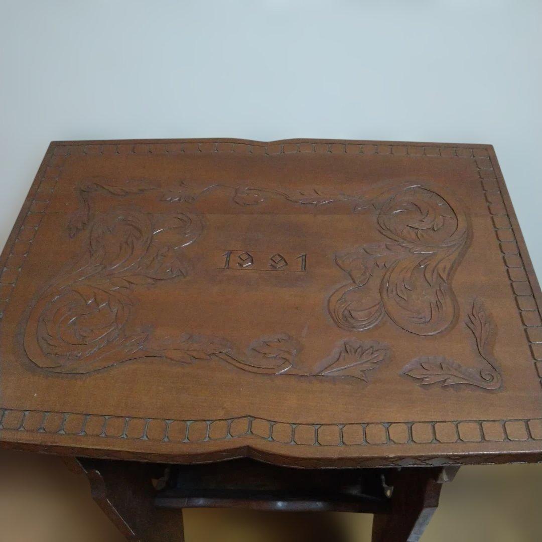 ヴィンテージ　アンティーク　クラシック　 木製　花台　置台