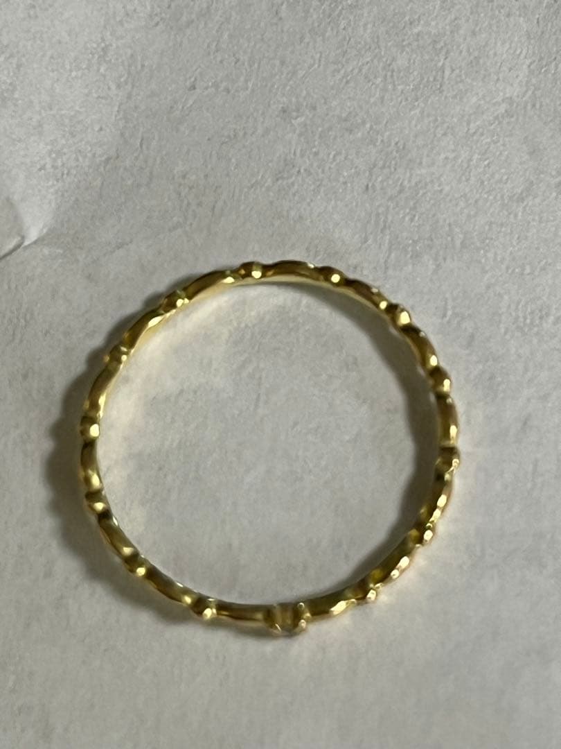 K18YG ダイヤモンド付きリング　指輪