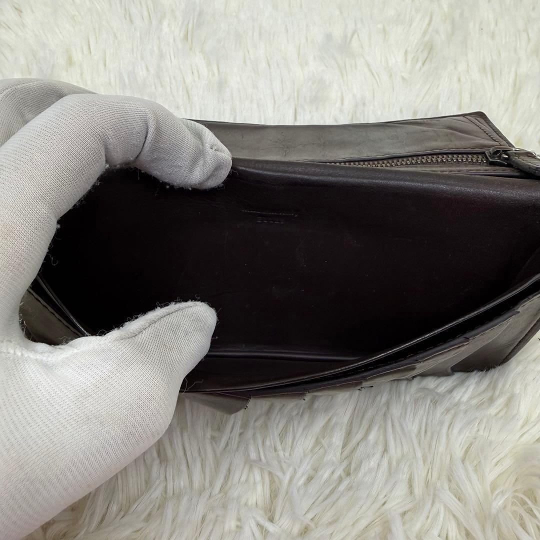 ✨美品✨ベルルッティ Wスタンプ カリグラフィ 二つ折り 長財布　ブラウン