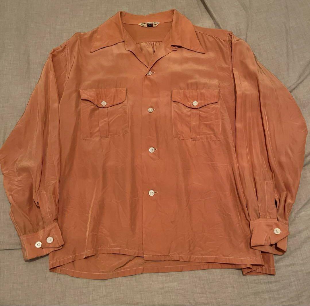 ★*ソ様 【50s】 レーヨンシャツ ヴィンテージ レーヨンギャバ ロカビリー