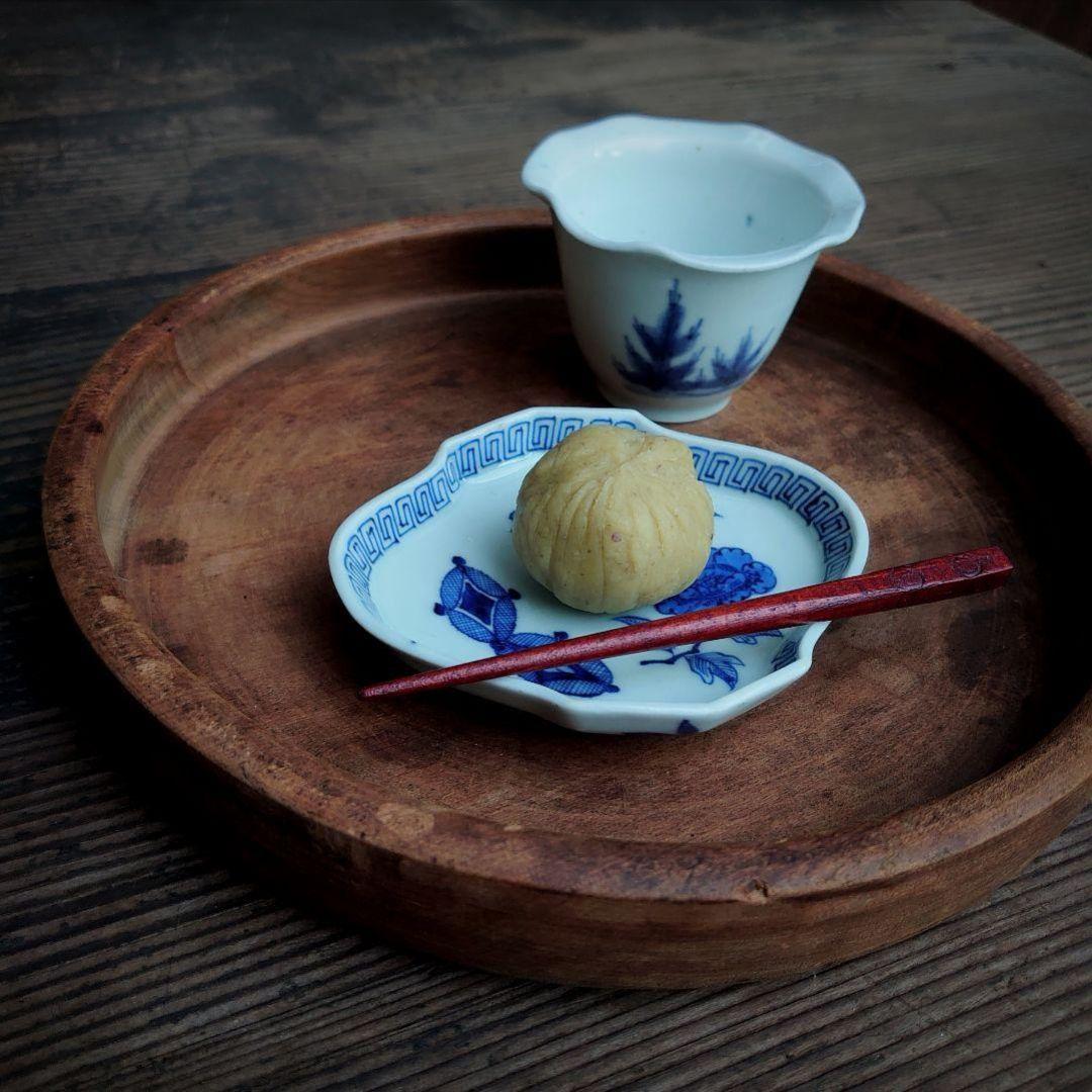 【ご成約】古伊万里 染付 松川菱形 豆皿 2枚 骨董 アンティーク