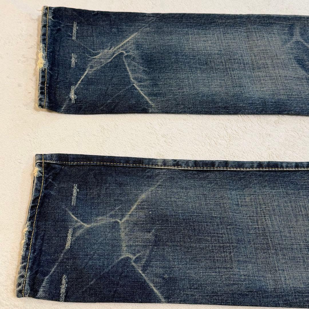 ヒステリックグラマー　SEE NO EVIL デニム　スタッズ　ダメージ加工