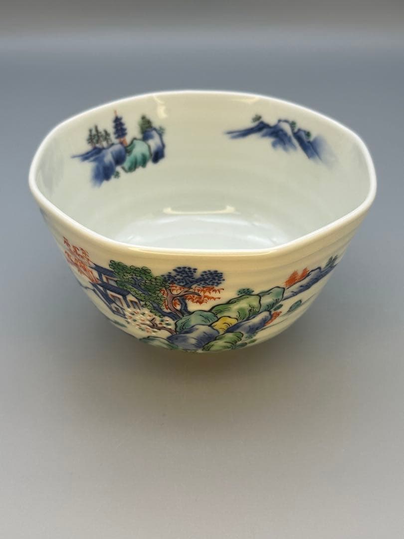 茶道具　茶碗　林淡幽　色絵祥瑞