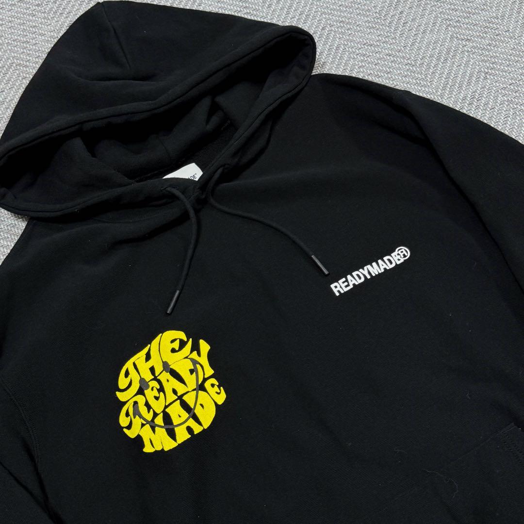 極美品 レディメイド スマイル フレイム ビッグパーカー ブラック XL