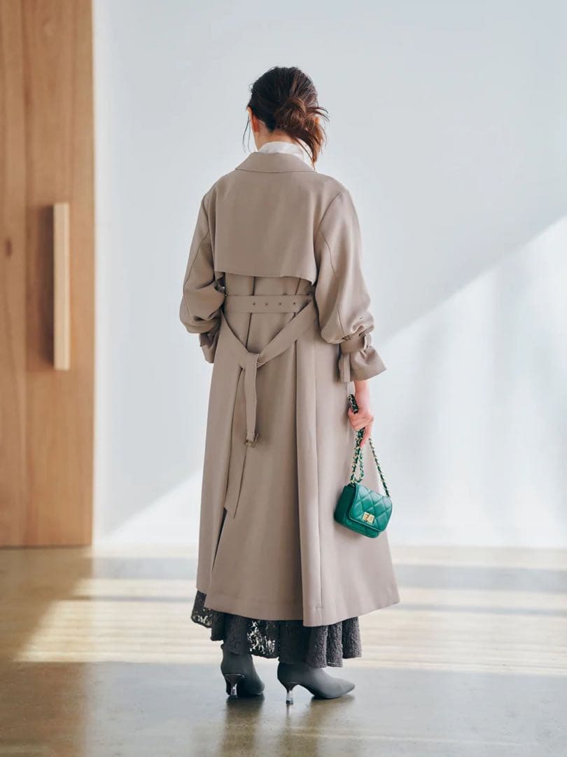 コヒナ cohina ベーシックとろみトレンチコートregular