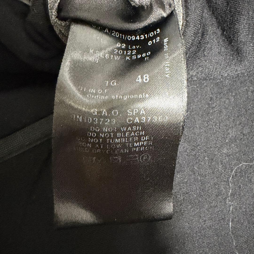 【美品】ジョルジオアルマーニ ロングコート サイドベルト 2way グレー 48