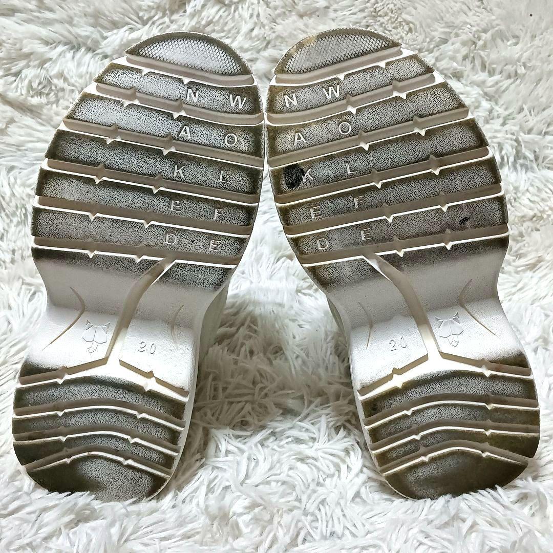 Naked Wolfe　ホワイトプラットフォームスニーカー　厚底　保存袋付　37