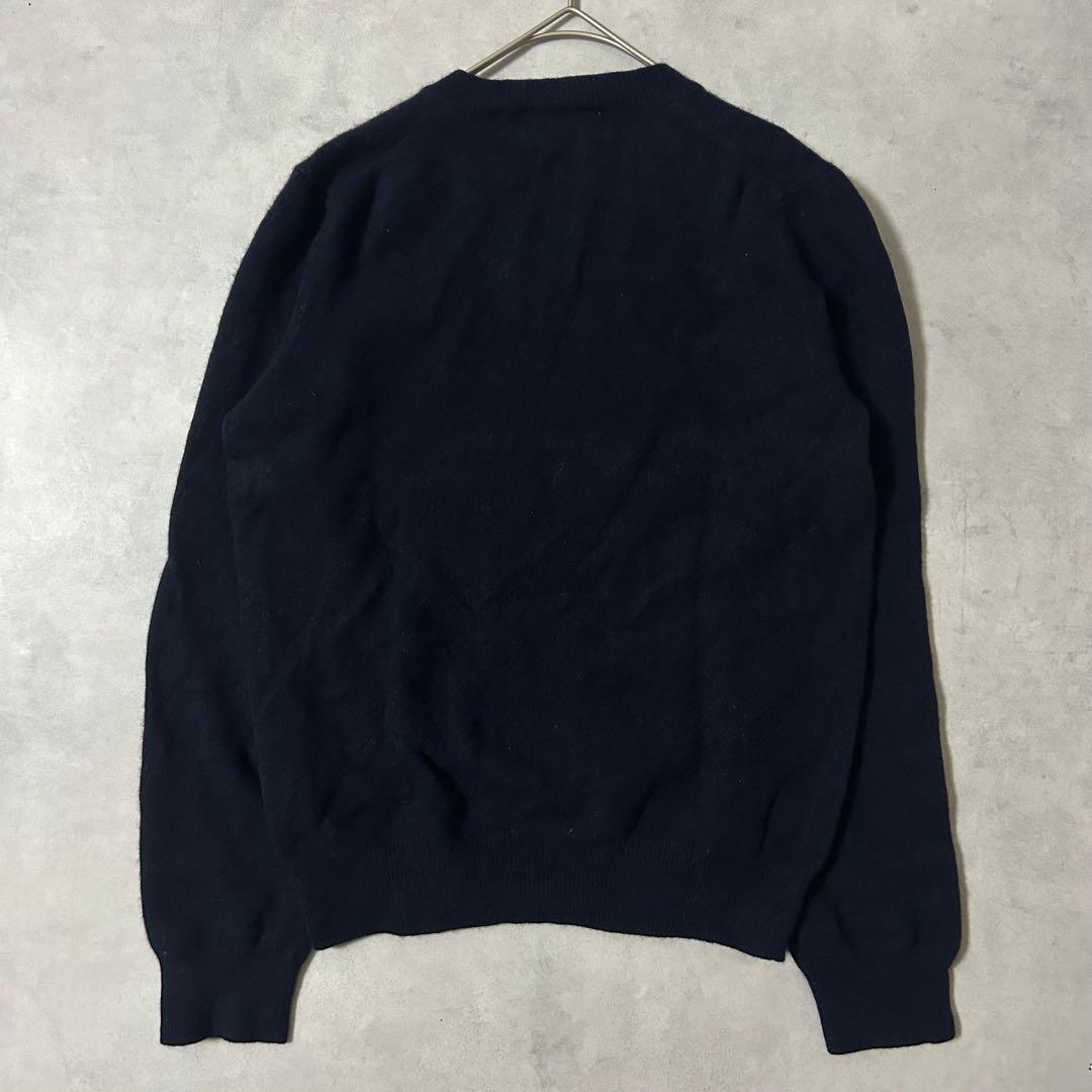 プレイコムデギャルソン ニット ハートワッペン Vネック ネイビー AD2009